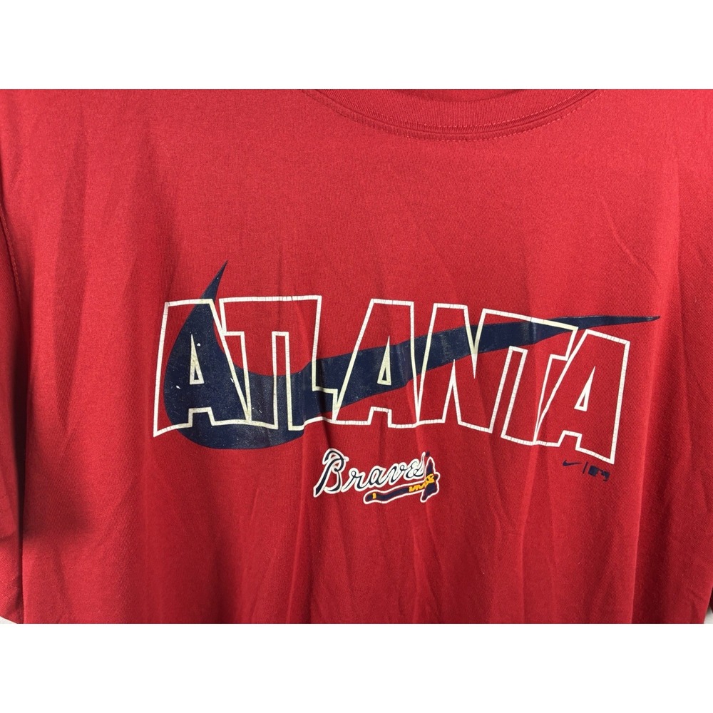 #M140 Men Nike Dri-fit Large Atlanta Braves Shirt MLB - Picture 2 of 7